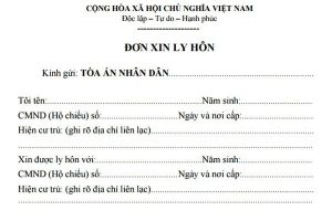 Mẫu đơn Cộng hòa Xã hội Chủ nghĩa Việt Nam