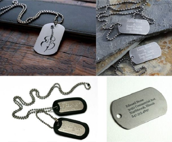 Khắc chữ lên thẻ quân nhân, thẻ bài dogtag quân đội Mỹ