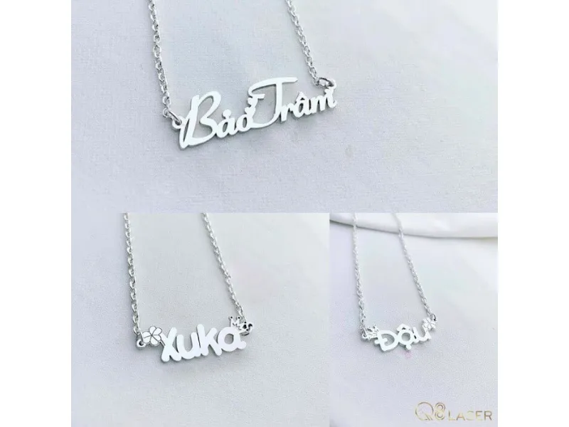 Khắc tên lên mặt dây chuyền