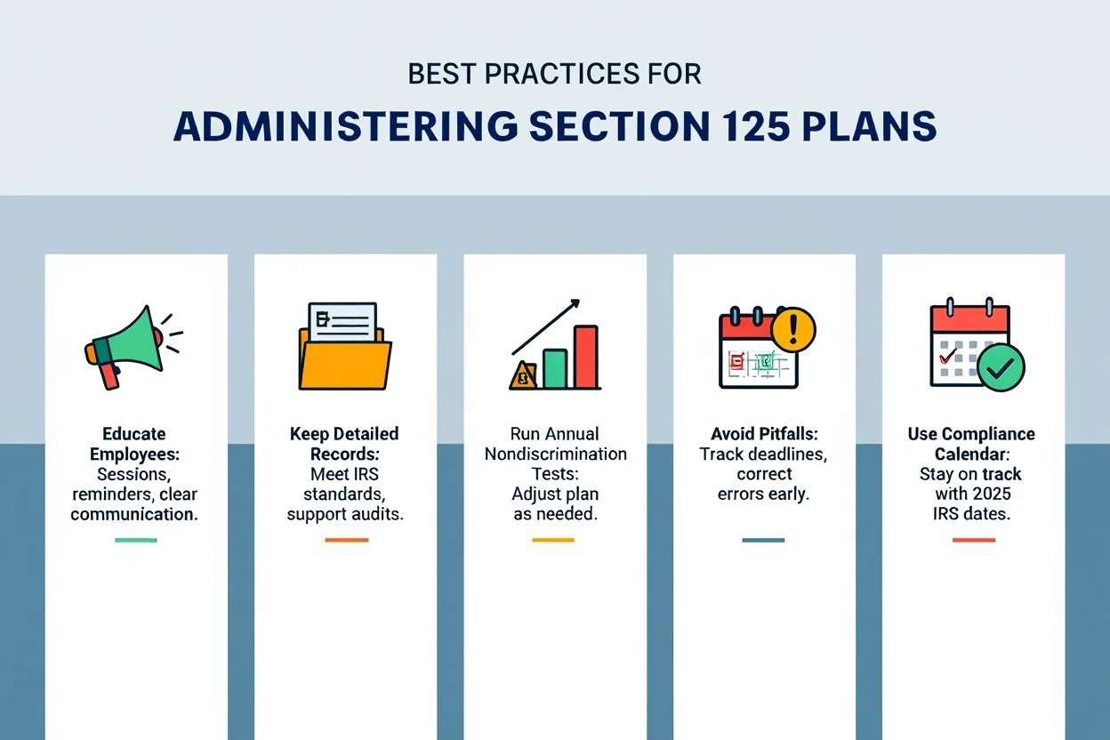 Best practices for administering Section 125 plans