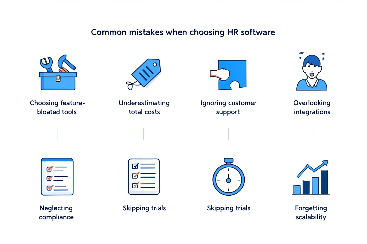 Common mistakes when choosing HR software