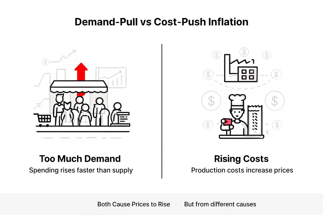 Demand pull vs cost push inflation