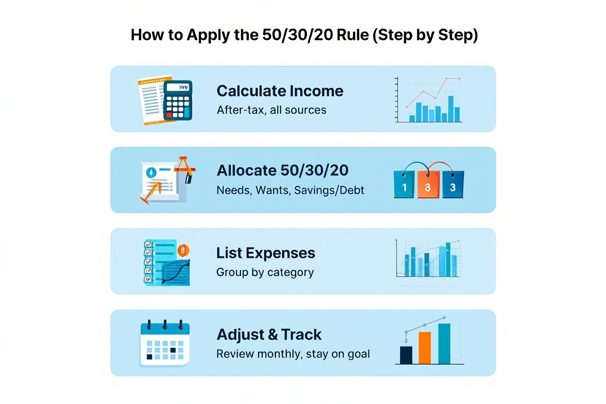 How to apply the 50/30/20 rule, step by step