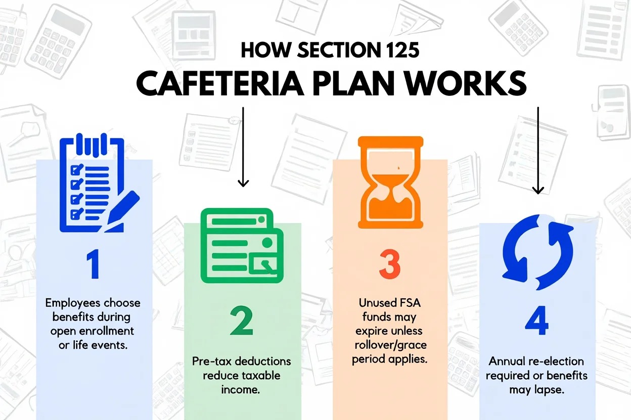 Step-by-step how does a Section 125 cafeteria plan work