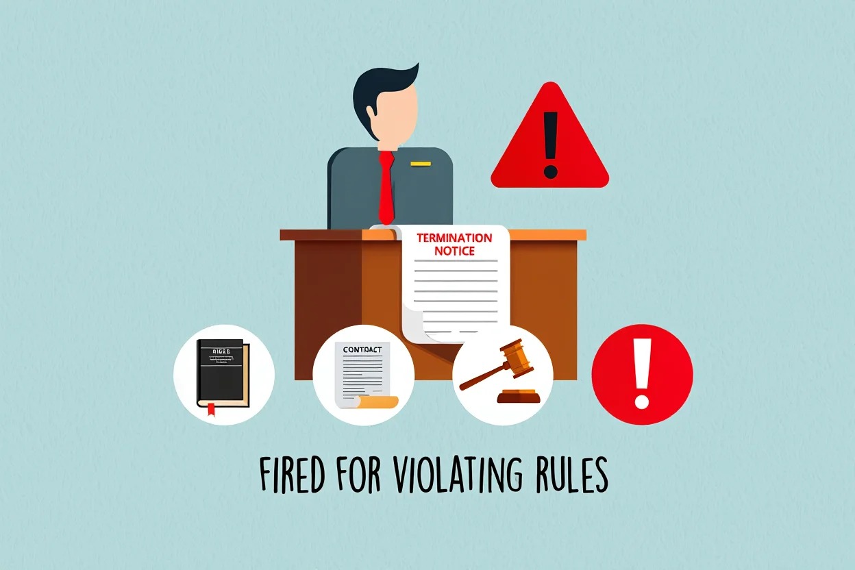 What does is boss firing someone for violating actually mean