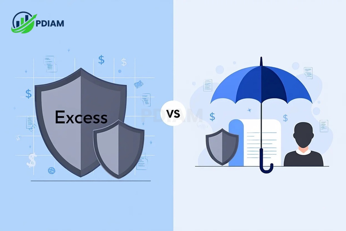 How does excess liability insurance differ from umbrella insurance