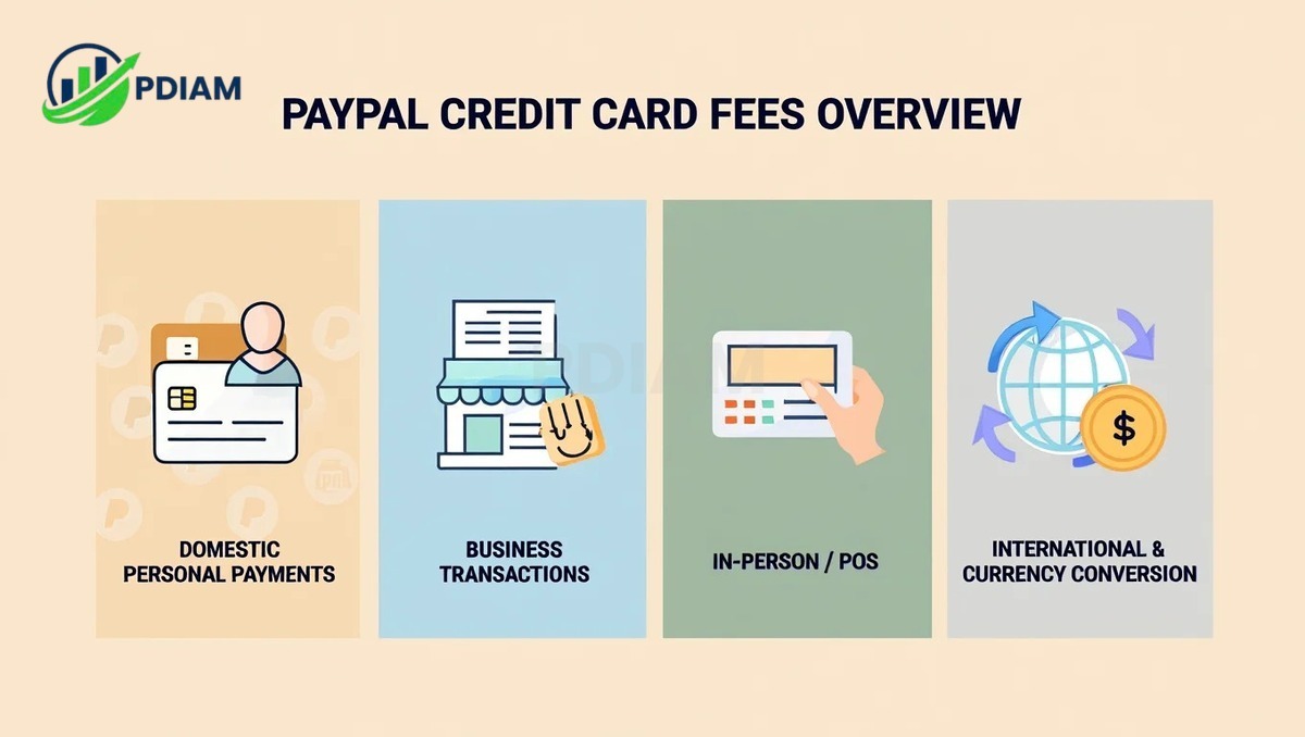 How much does PayPal charge a fee for credit cards