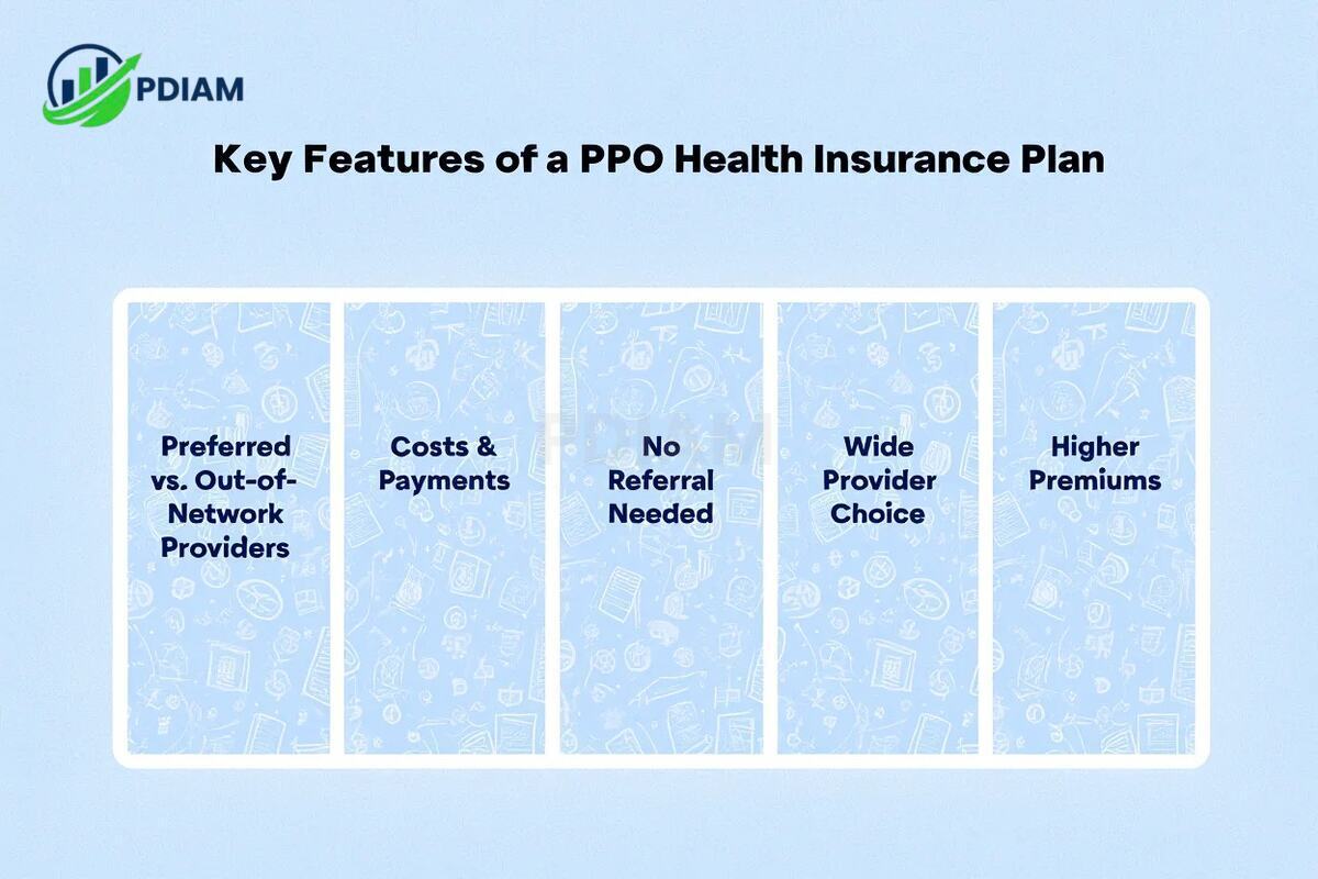 Key features of a PPO health insurance plan