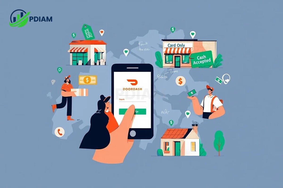 Where can you pay DoorDash with cash