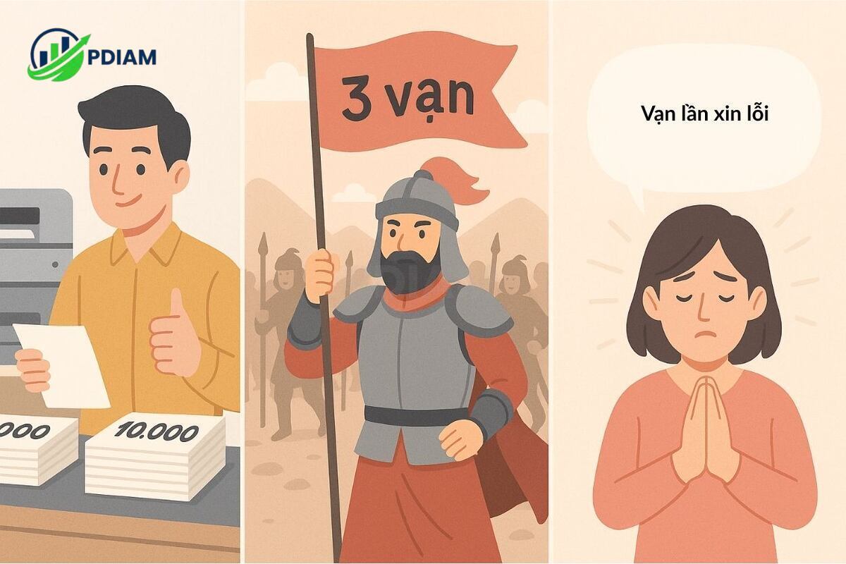 Ví dụ thực tế: 1 vạn là bao nhiêu?